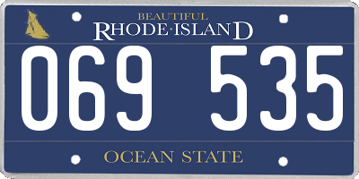 RI license plate 069535