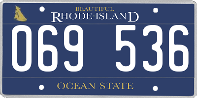 RI license plate 069536