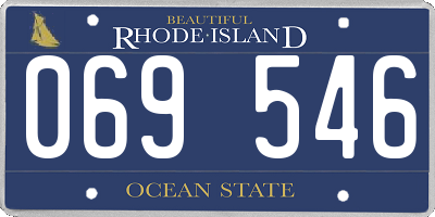 RI license plate 069546