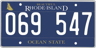 RI license plate 069547