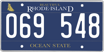 RI license plate 069548