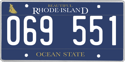 RI license plate 069551