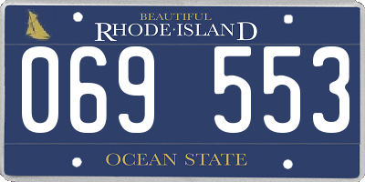 RI license plate 069553