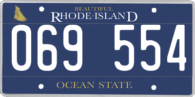 RI license plate 069554