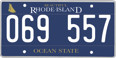 RI license plate 069557