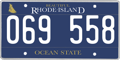 RI license plate 069558