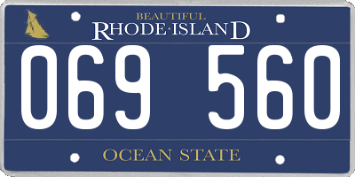 RI license plate 069560