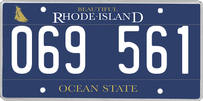 RI license plate 069561