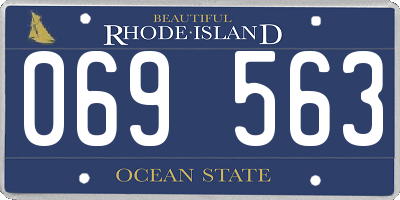 RI license plate 069563