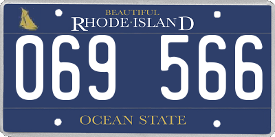 RI license plate 069566