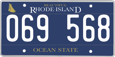 RI license plate 069568