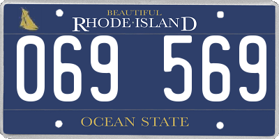 RI license plate 069569