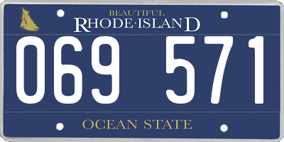 RI license plate 069571