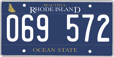 RI license plate 069572