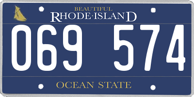 RI license plate 069574