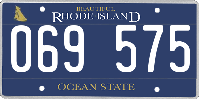 RI license plate 069575