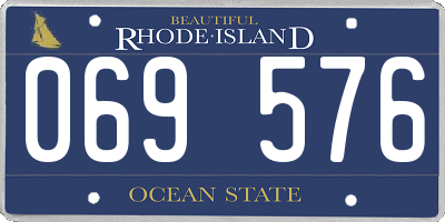 RI license plate 069576