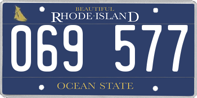 RI license plate 069577