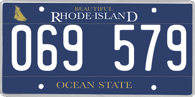 RI license plate 069579