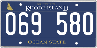 RI license plate 069580