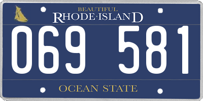 RI license plate 069581