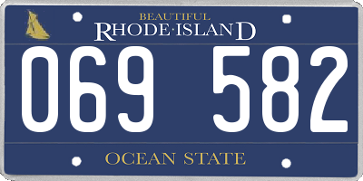 RI license plate 069582