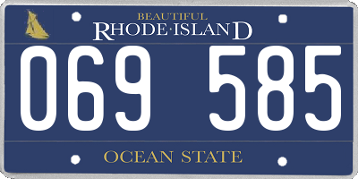 RI license plate 069585