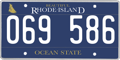RI license plate 069586