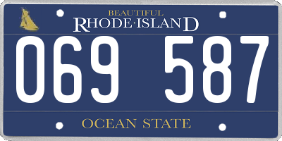 RI license plate 069587