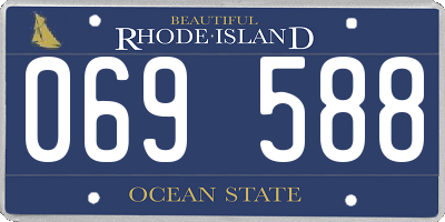 RI license plate 069588