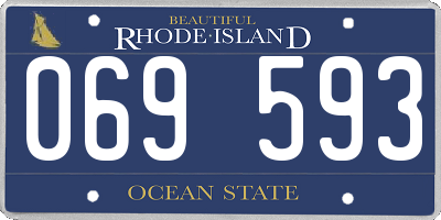 RI license plate 069593