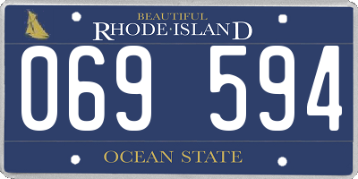 RI license plate 069594