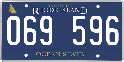 RI license plate 069596