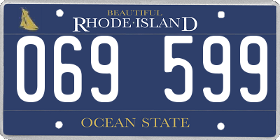 RI license plate 069599
