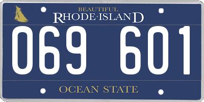 RI license plate 069601