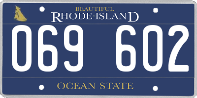 RI license plate 069602
