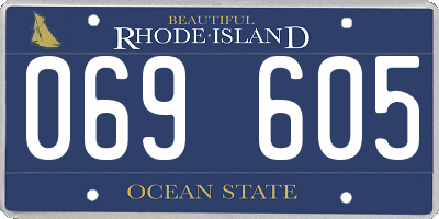 RI license plate 069605