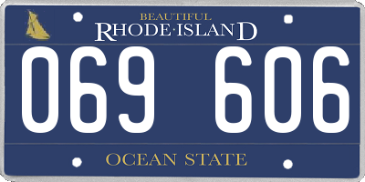 RI license plate 069606