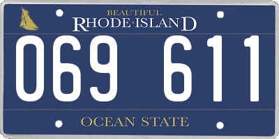 RI license plate 069611