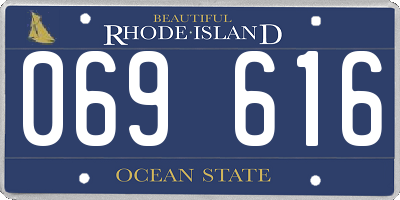 RI license plate 069616