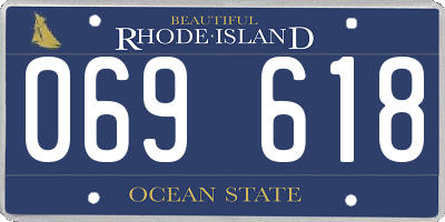 RI license plate 069618