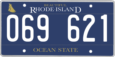 RI license plate 069621