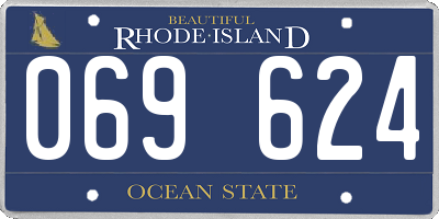RI license plate 069624