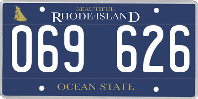 RI license plate 069626