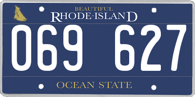 RI license plate 069627