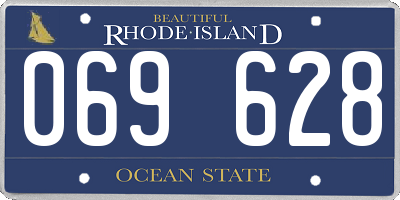 RI license plate 069628