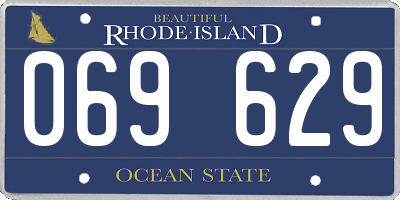 RI license plate 069629