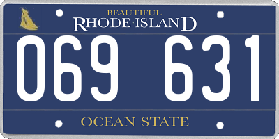 RI license plate 069631