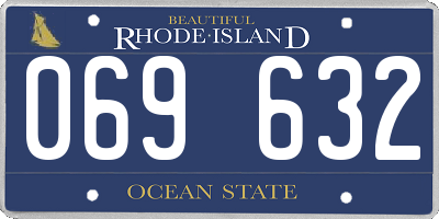 RI license plate 069632