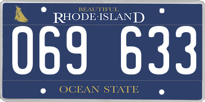 RI license plate 069633